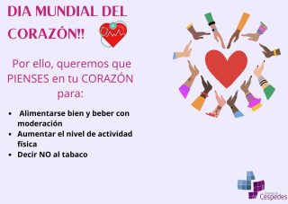29 SEPTIEMBRE DIA MUNDIAL DEL CORAZON!!
#uncorazonsano 
#cuidatusalud 
#farmaciacespedes 
#adiósaltabaco